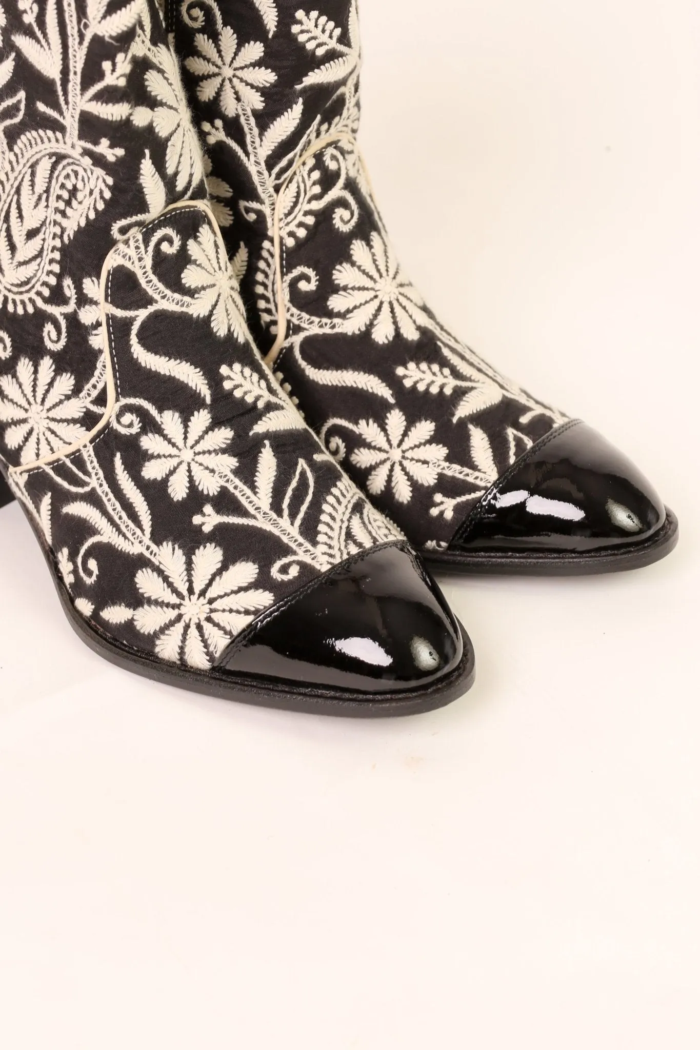 EMBROIDERED SILK PAISLEY BOOTS OWEN