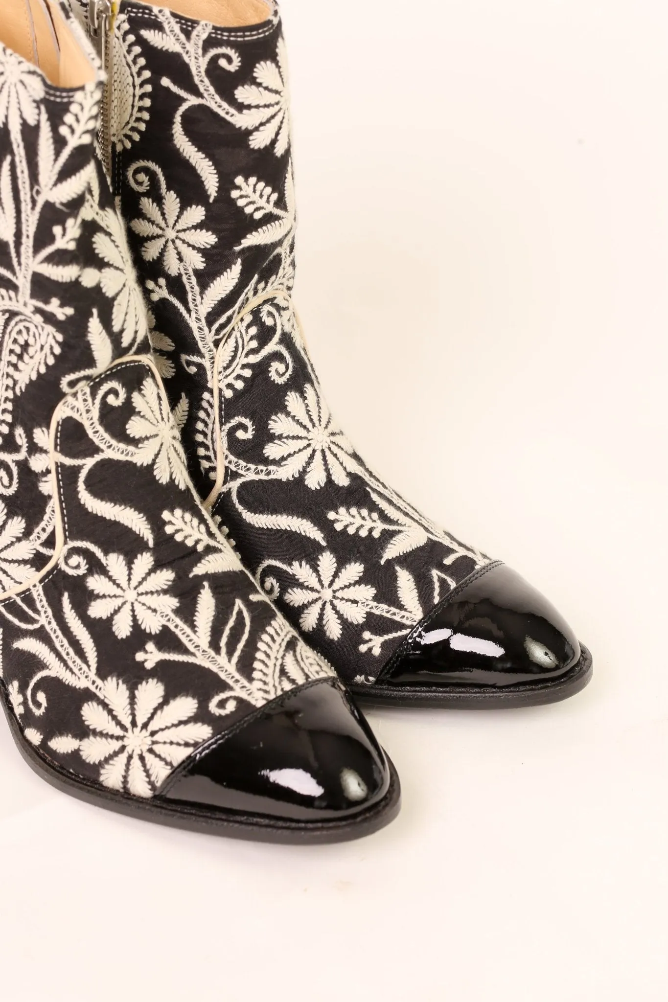 EMBROIDERED SILK PAISLEY BOOTS OWEN