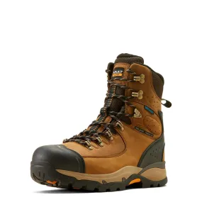 Endeavor 8in Waterproof Insulated Carbon Toe Work Boot Dusted Brown