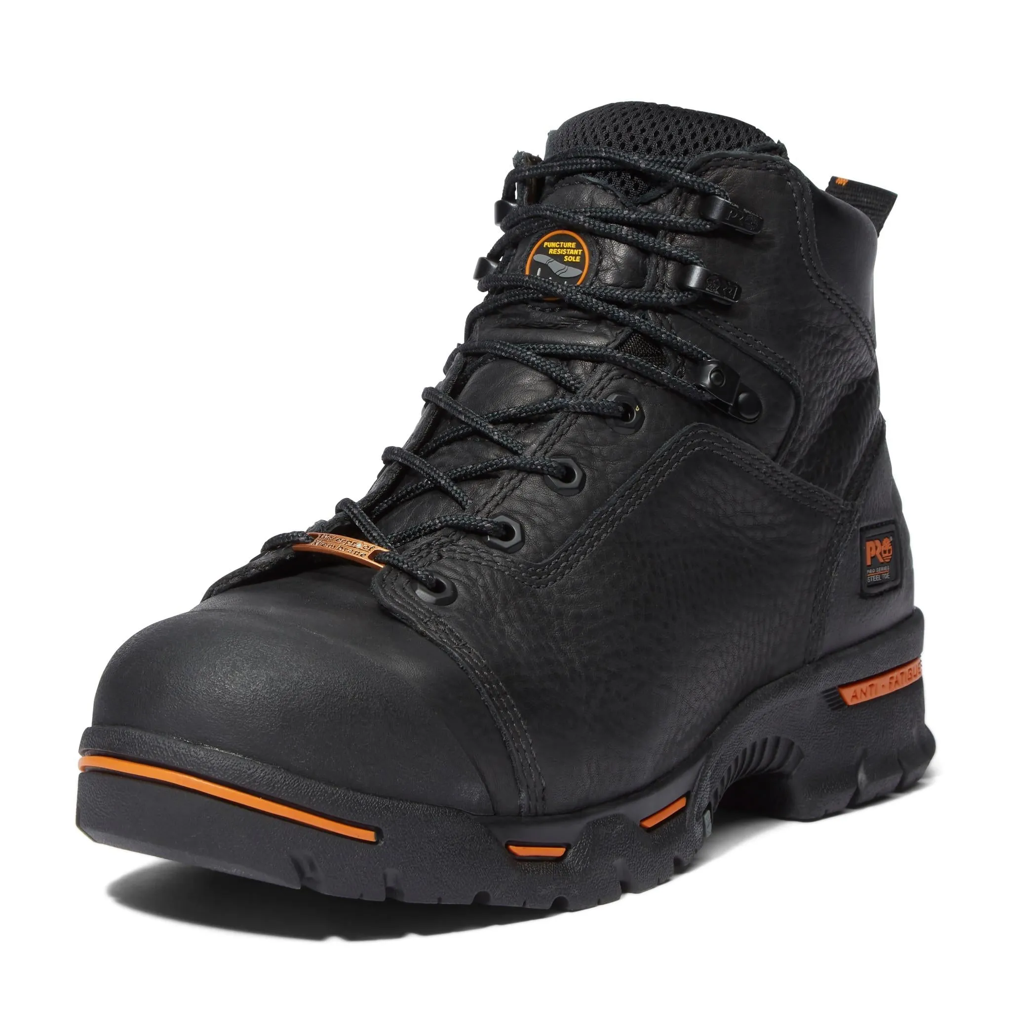 Endurance 6 Inch Steel-Toe Waterproof PR Work Boot Black