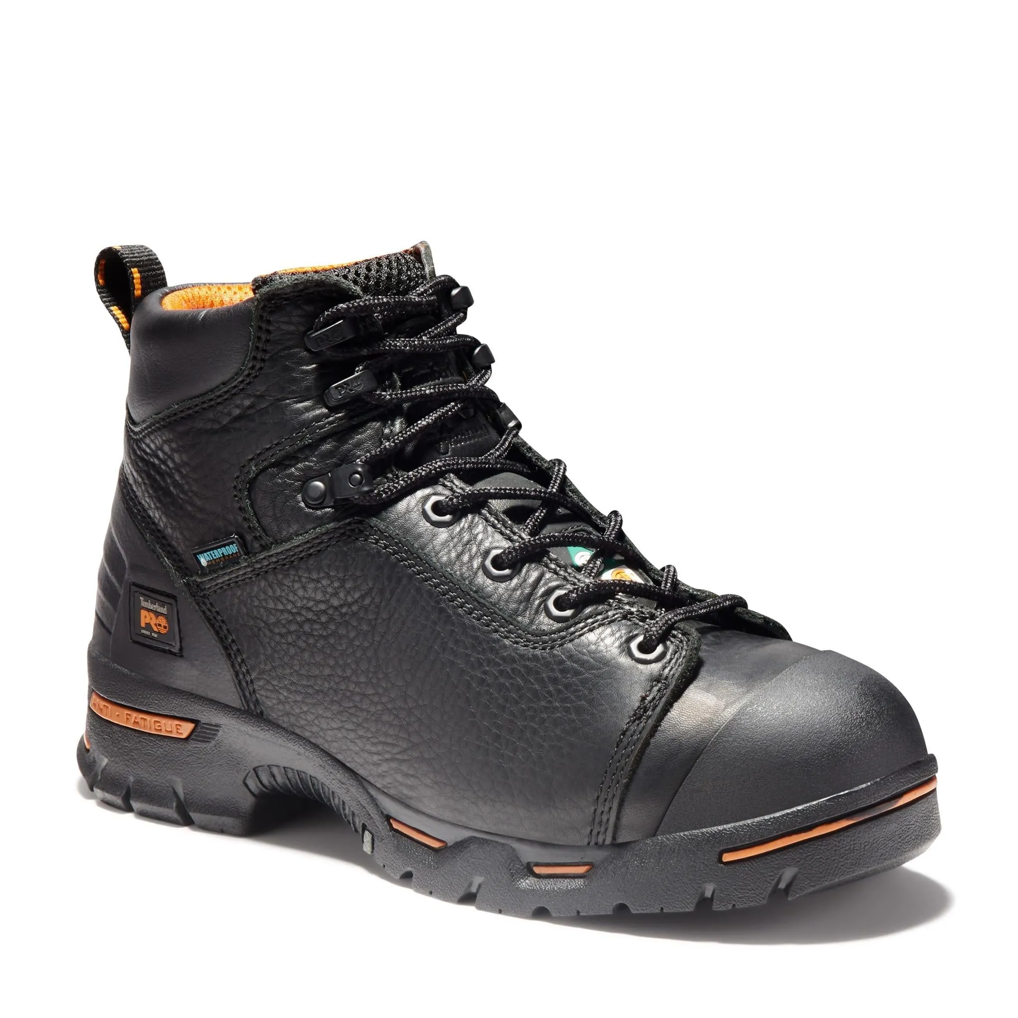 Endurance 6 Inch Steel-Toe Waterproof PR Work Boot Black