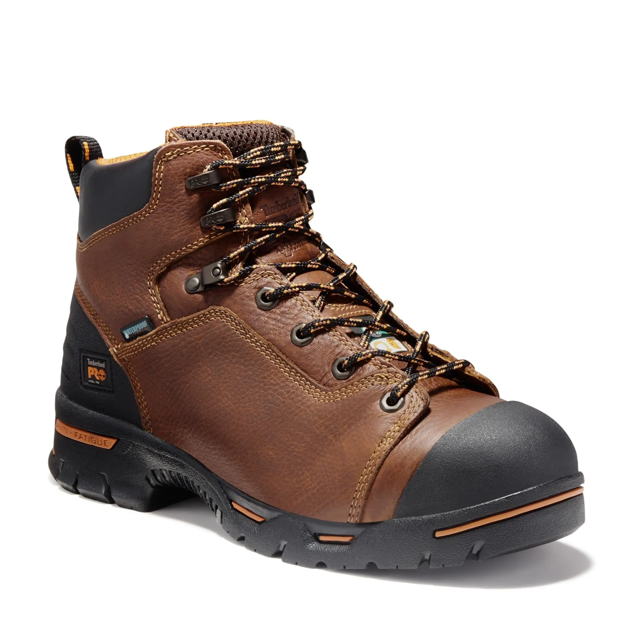 Endurance 6 Inch Steel-Toe Waterproof PR Work Boot Brown