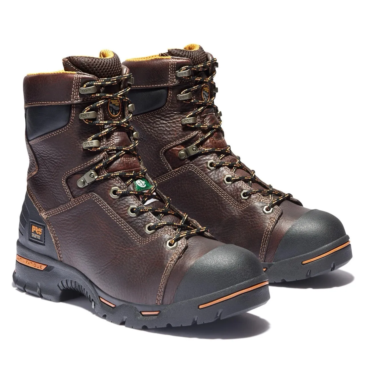 Endurance 8 Inch Steel-Toe Work Boot Brown