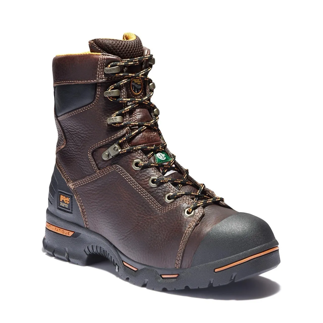 Endurance 8 Inch Steel-Toe Work Boot Brown