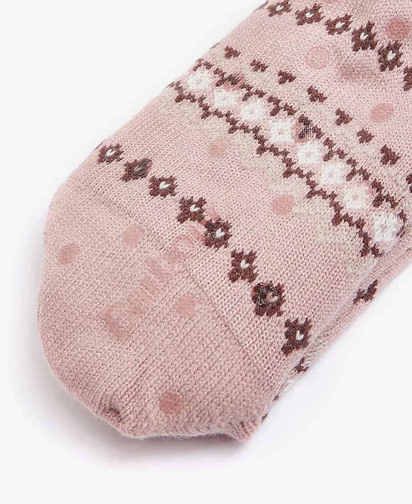 Fair Isle Lounge Socks - Chocolate Mix