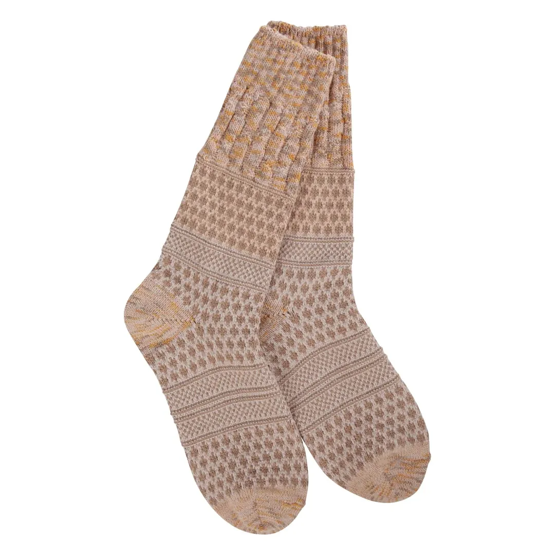 Gallery Textured Crew Socks | Rose Multi