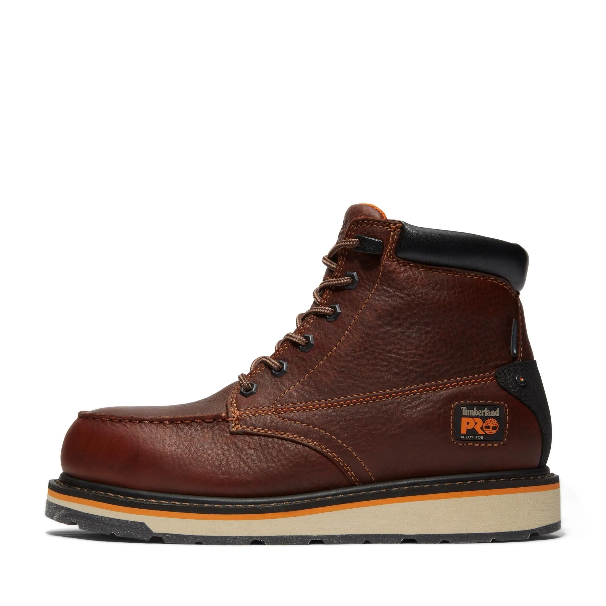 Gridworks 6 Inch Alloy-Toe Waterproof Work Boot Brown