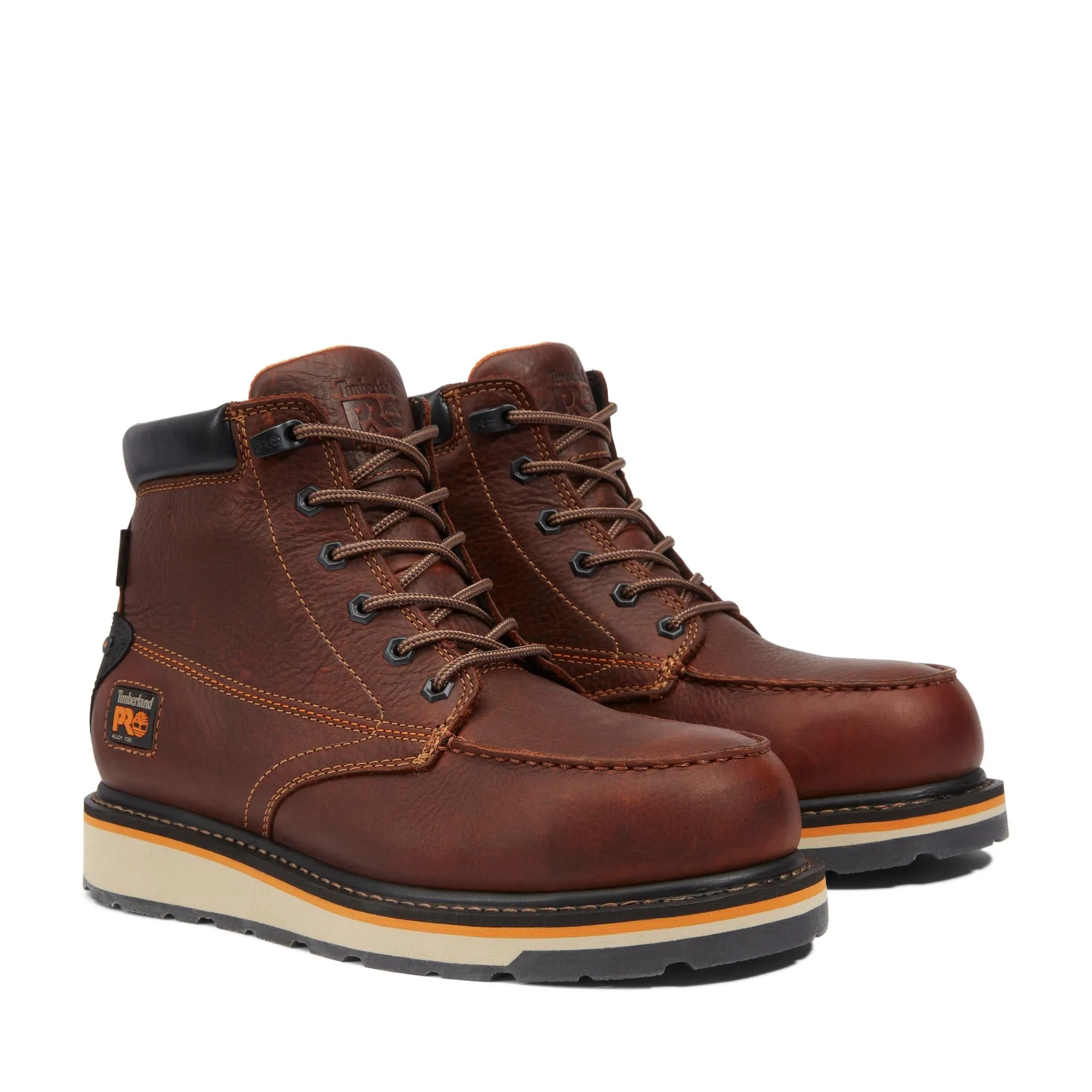 Gridworks 6 Inch Alloy-Toe Waterproof Work Boot Brown