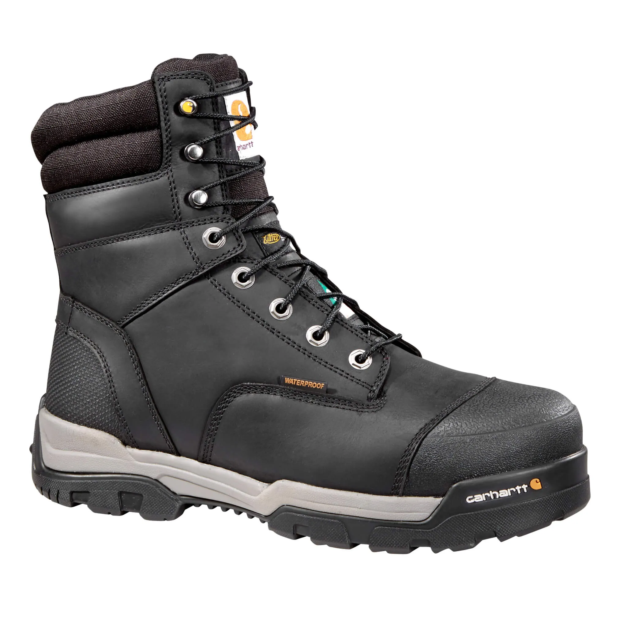 Ground Force Wp Ins. Pr 8" Composite Toe Black Work Boot