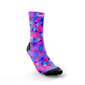 ''Hexy geomexy'' crew socks