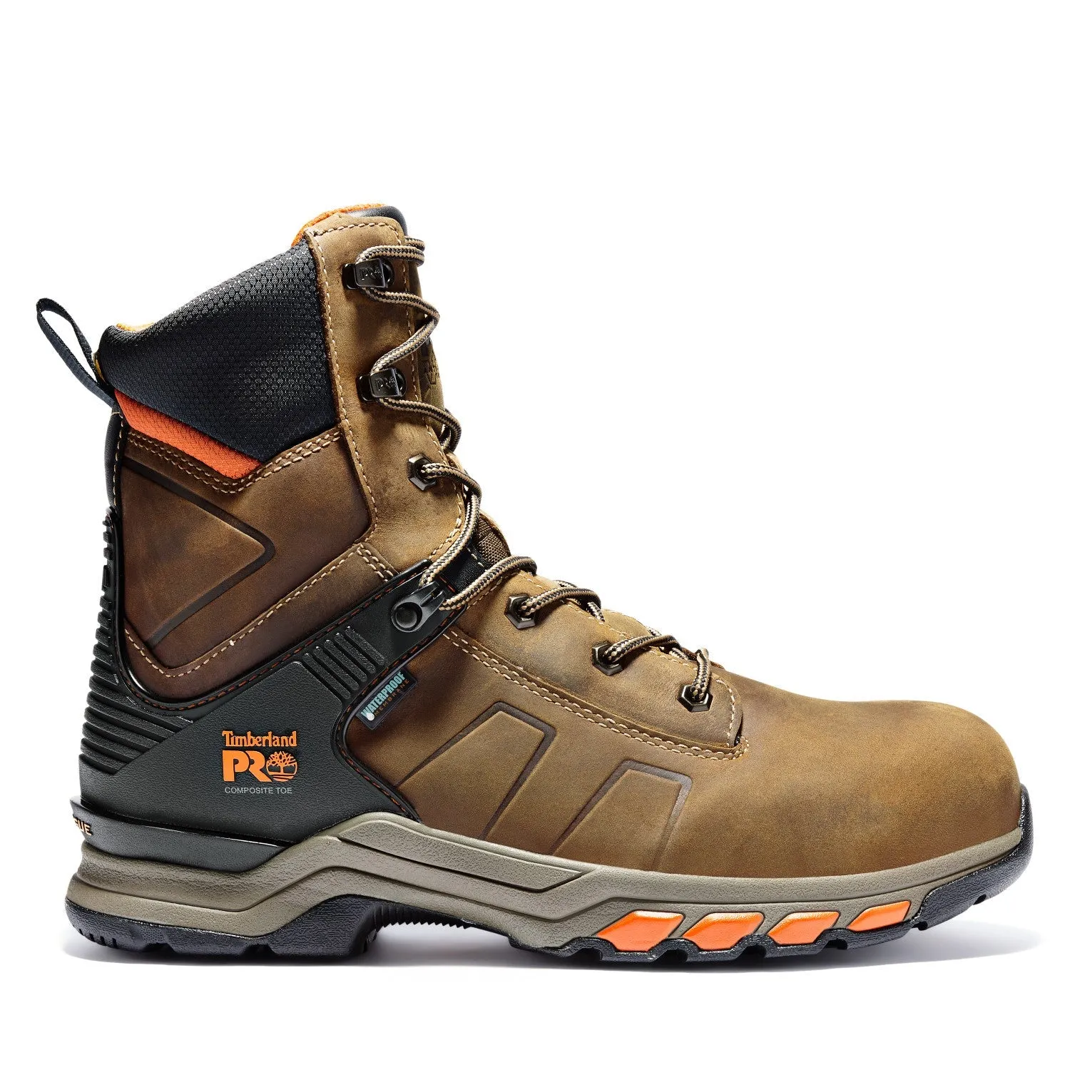 Hypercharge 8 Inch Composite-Toe Waterproof Work Boot Brown