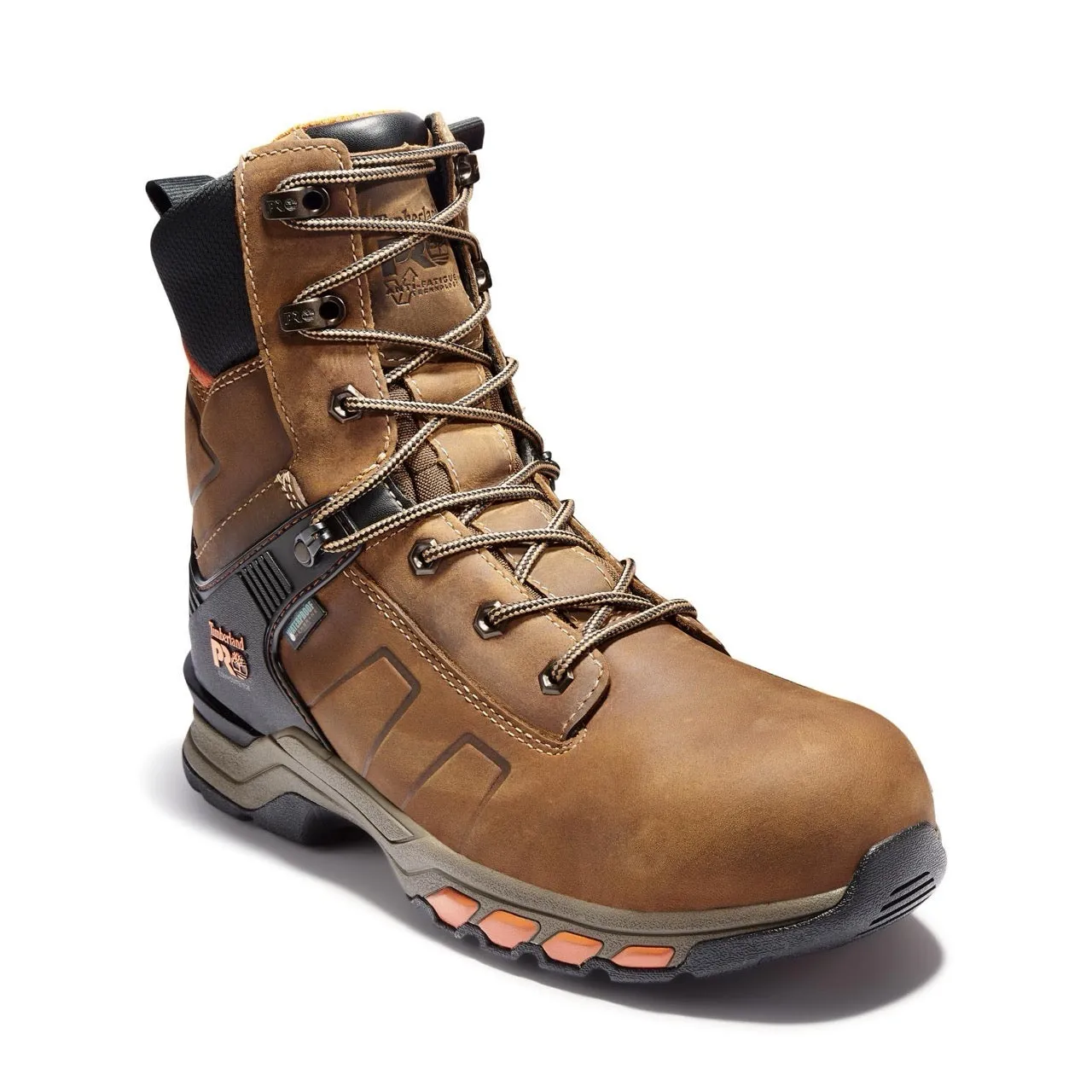 Hypercharge 8 Inch Composite-Toe Waterproof Work Boot Brown