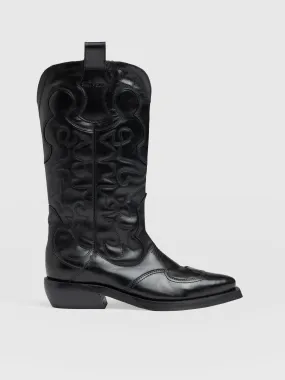 Kansas Western Boot - Black