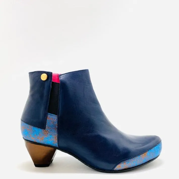 La Rui - Navy/Bronze- Ankle boot