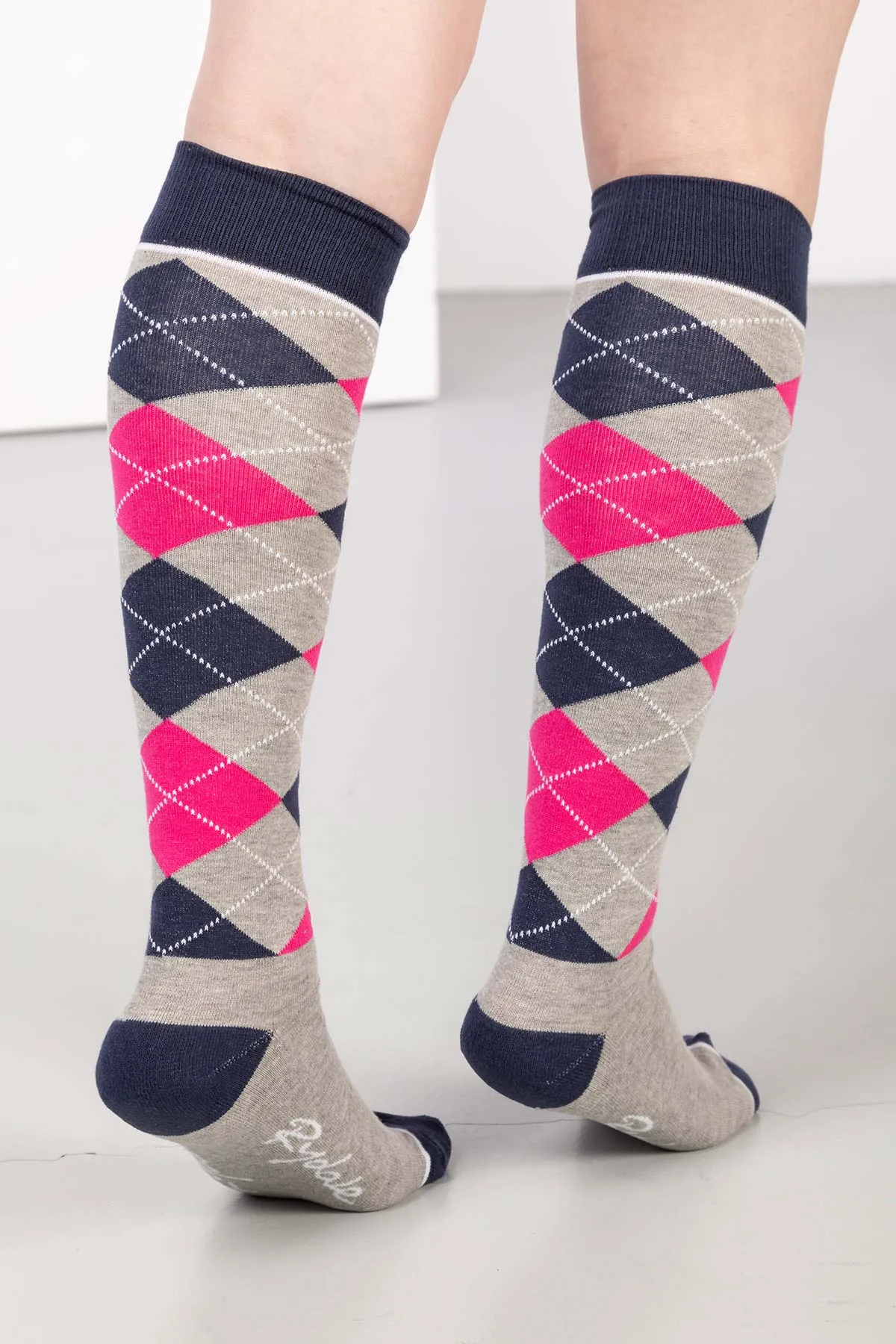 Ladies Knee High Socks -  Argyle II