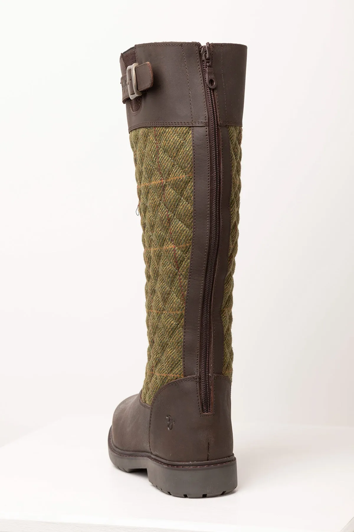 Ladies Middleham Quilted Tweed Boots