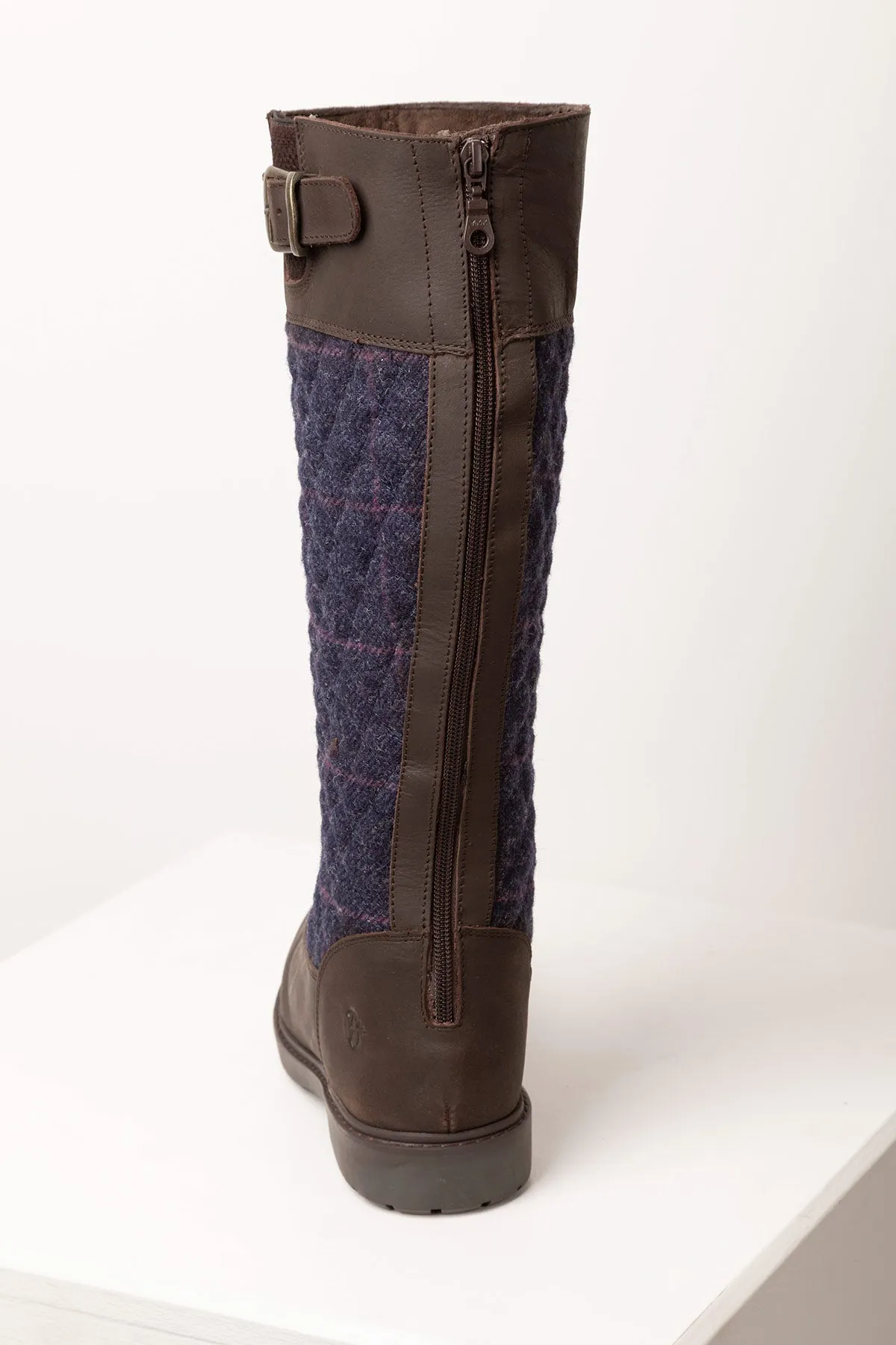 Ladies Middleham Quilted Tweed Boots