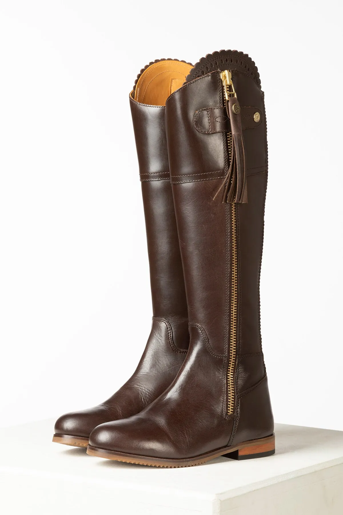 Ladies Tall Leather Country Boots - Helmsley