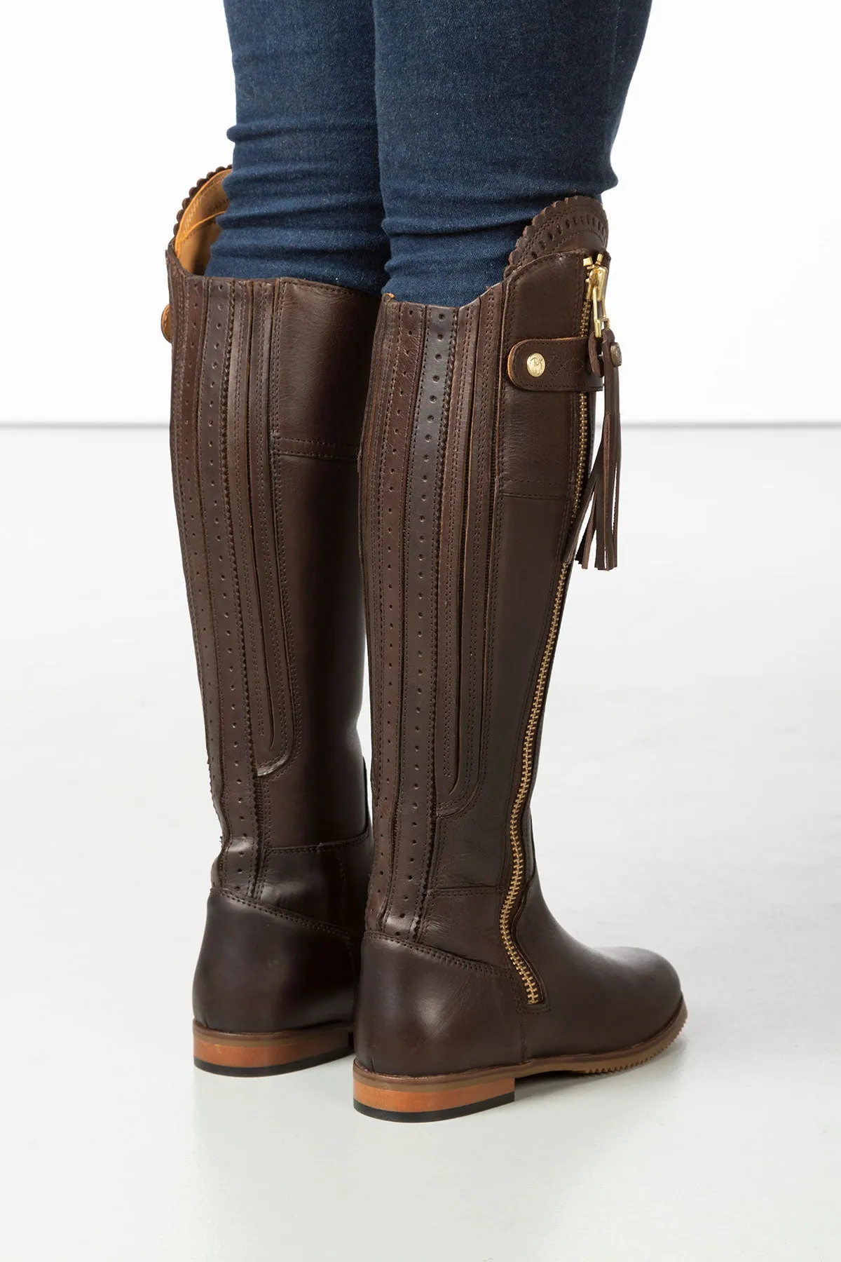 Ladies Tall Leather Country Boots - Helmsley