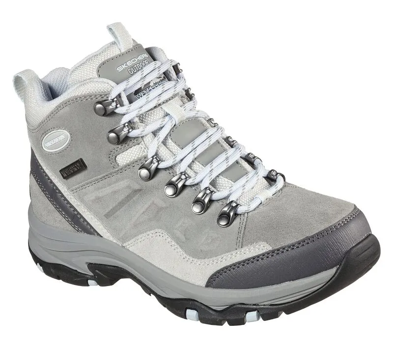 Ladies Walking Boots Skechers Trego Rocky Mountain Waterproof Rubber Soles 158258/GRY SALE