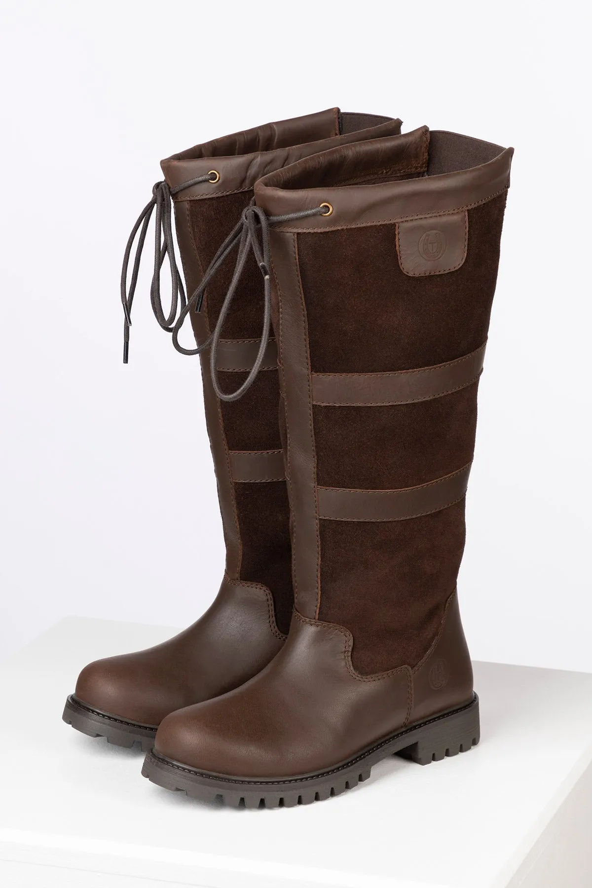 Ladies Wide Fit Tall Leather Boots - Tullymore