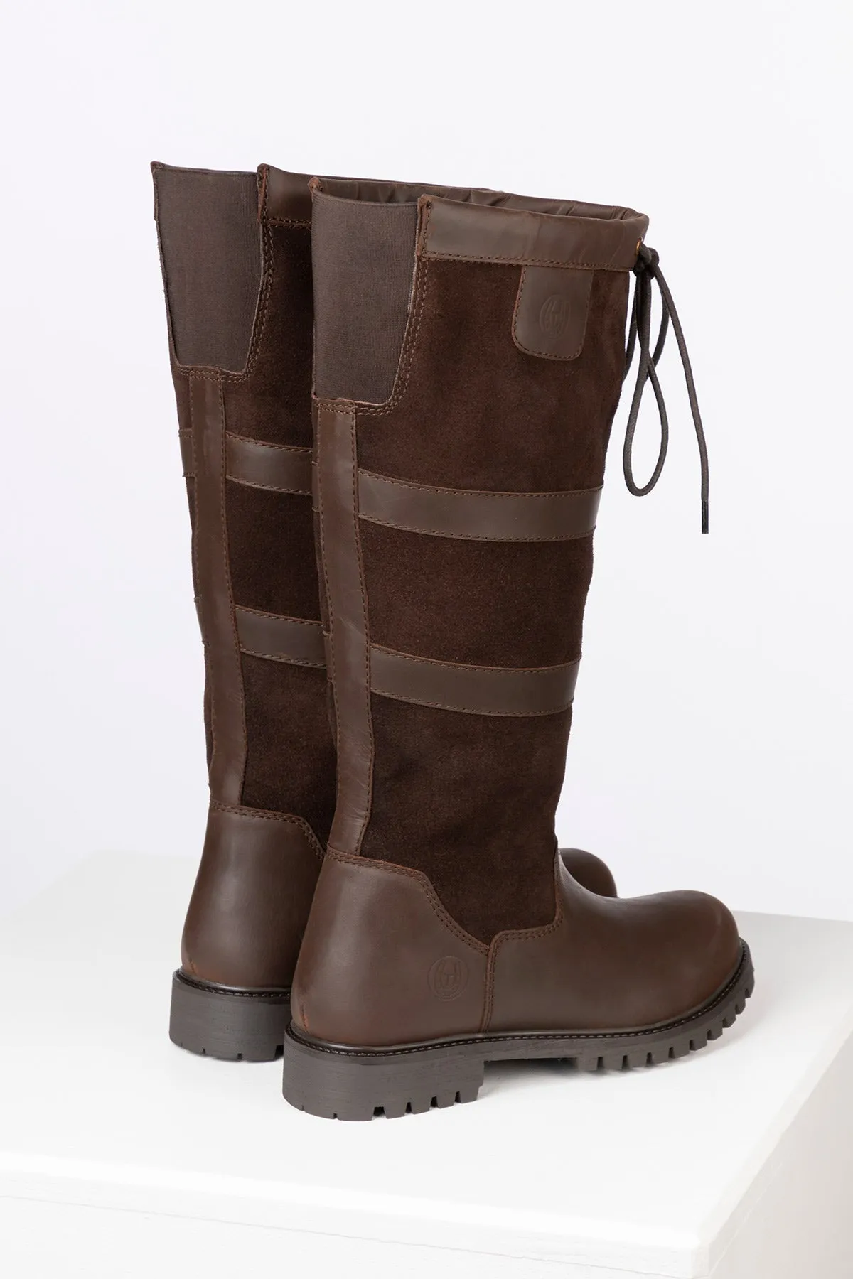 Ladies Wide Fit Tall Leather Boots - Tullymore