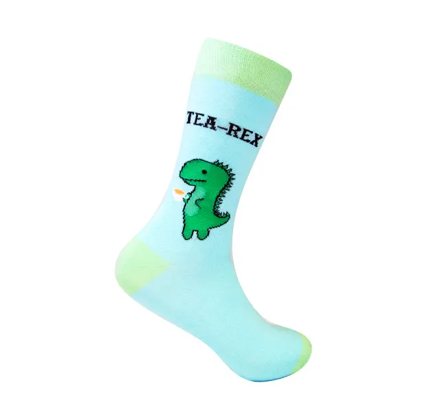 Ladies/Gents Cotton Rich Socks Uni-Sex Urban Eccentric Novelty Tea-Rex