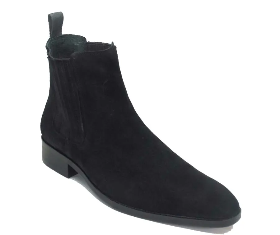 Leather Suede Chelsea Boots