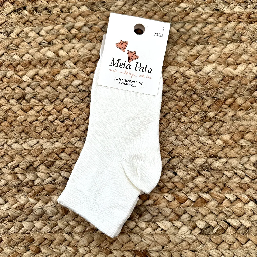 Meia Pata White Ankle Socks