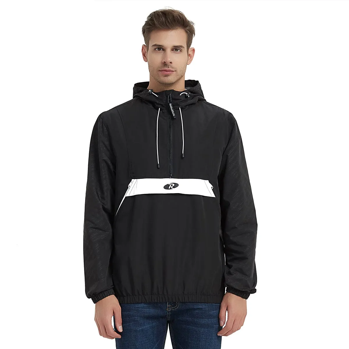 Men's Pullover Anorak Rain Jacket Windbreaker