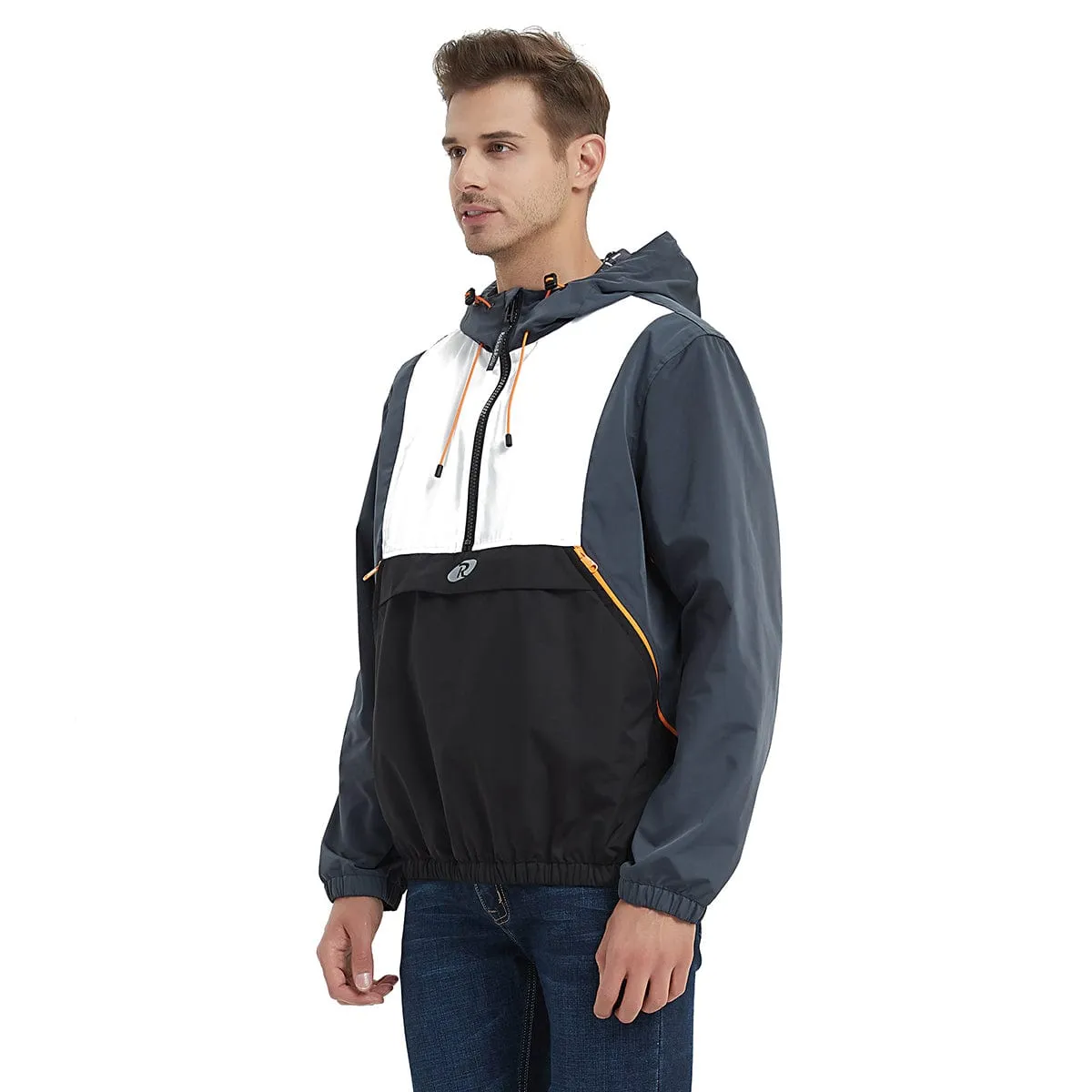 Men's Pullover Anorak Rain Jacket Windbreaker