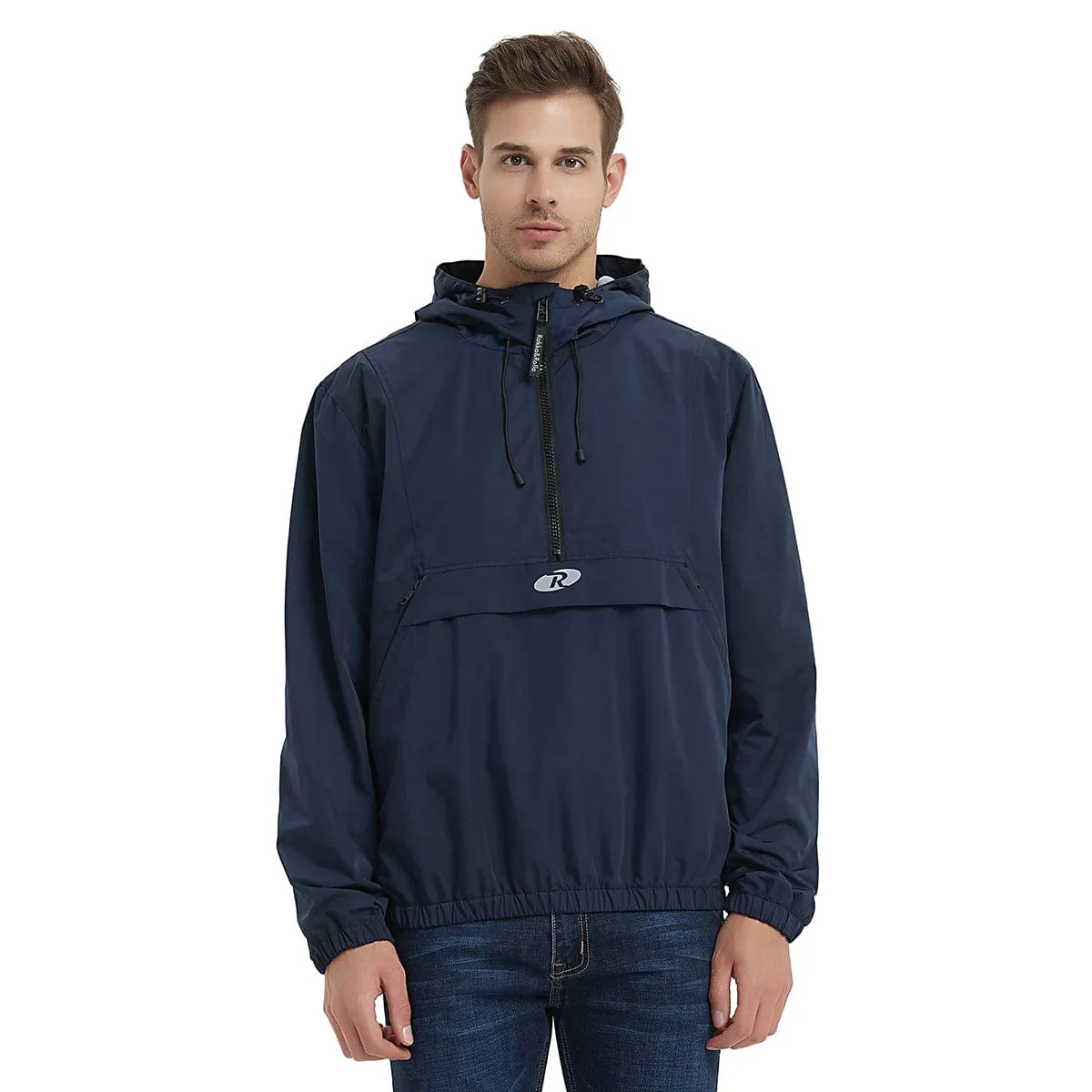 Men's Pullover Anorak Rain Jacket Windbreaker