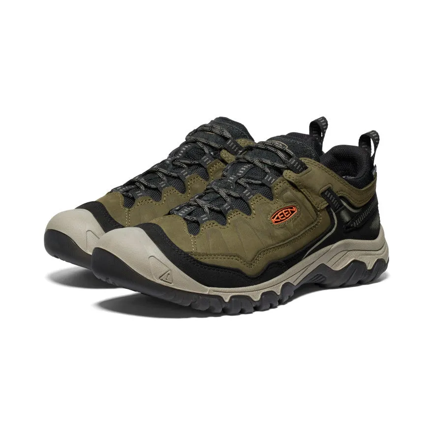 Men's Targhee IV Waterproof Hiking Shoe  |  Dark Olive/Gold Flame