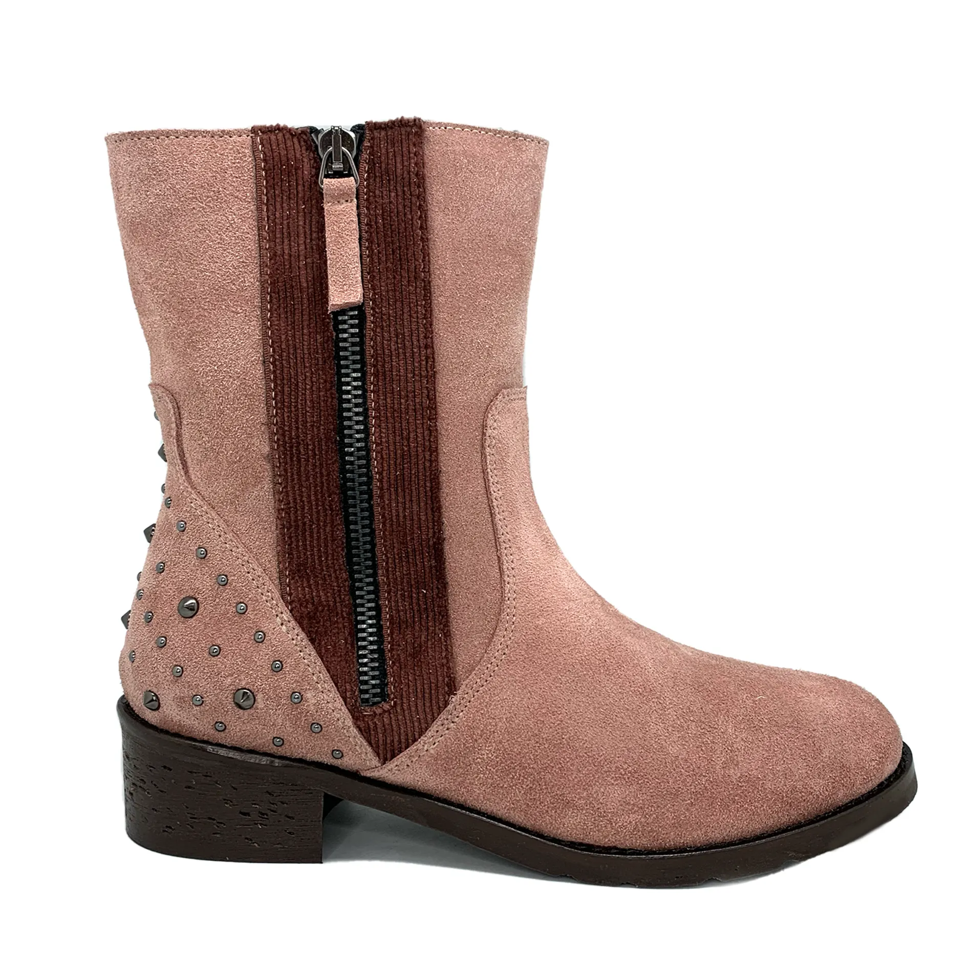 Mes Amie - Blush- brown ankle boot