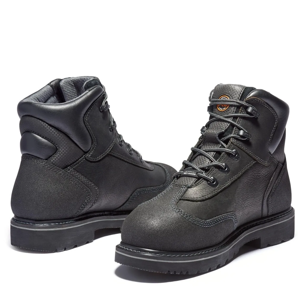 Met Guard 6 Inch Steel-Toe Work Boot Black