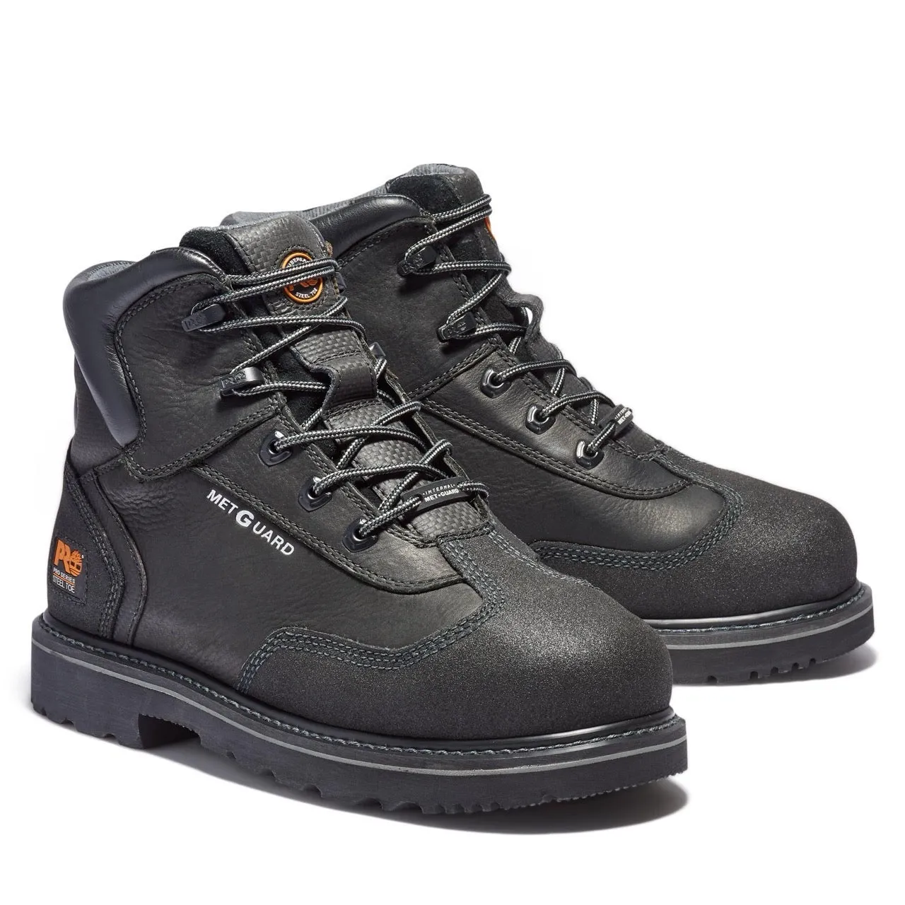 Met Guard 6 Inch Steel-Toe Work Boot Black