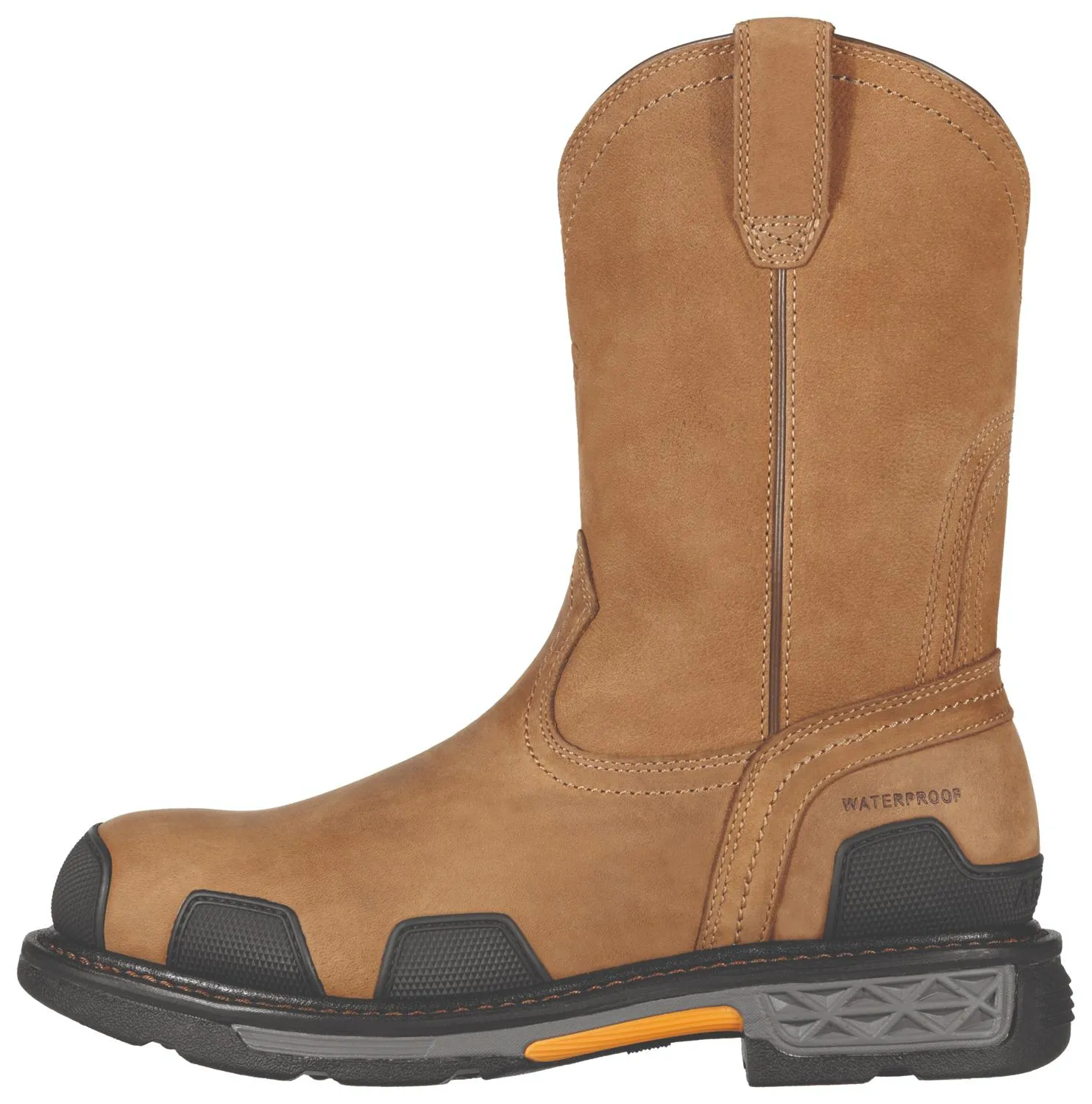 OverDrive Pull-On Waterproof Composite Toe Work Boot Dusted Brown