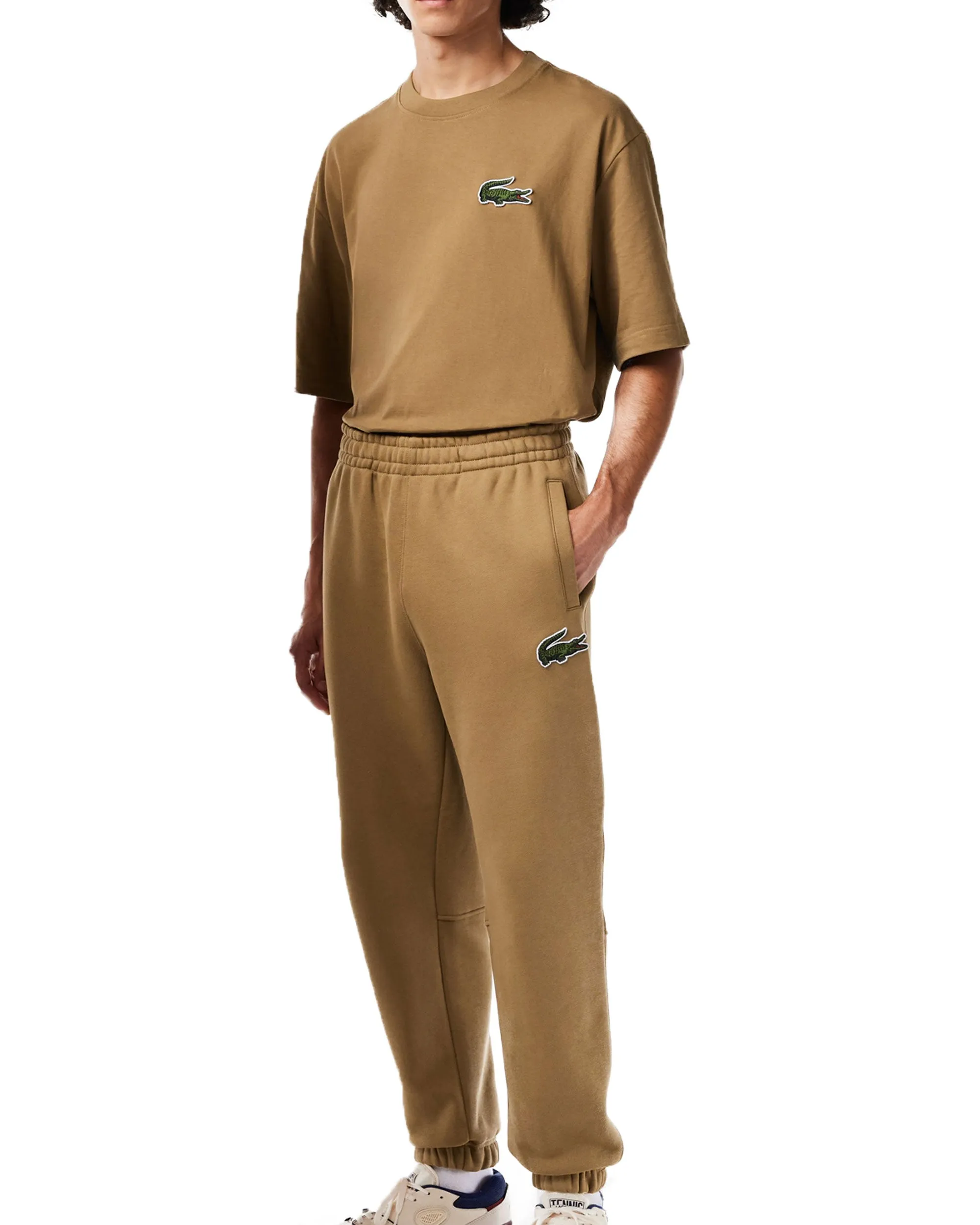 Pantalone Lacoste Big Logo Marrone