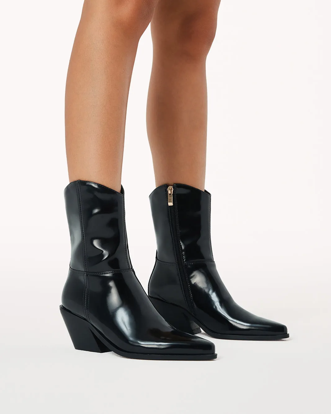 PERRIE - BLACK SEMI PATENT