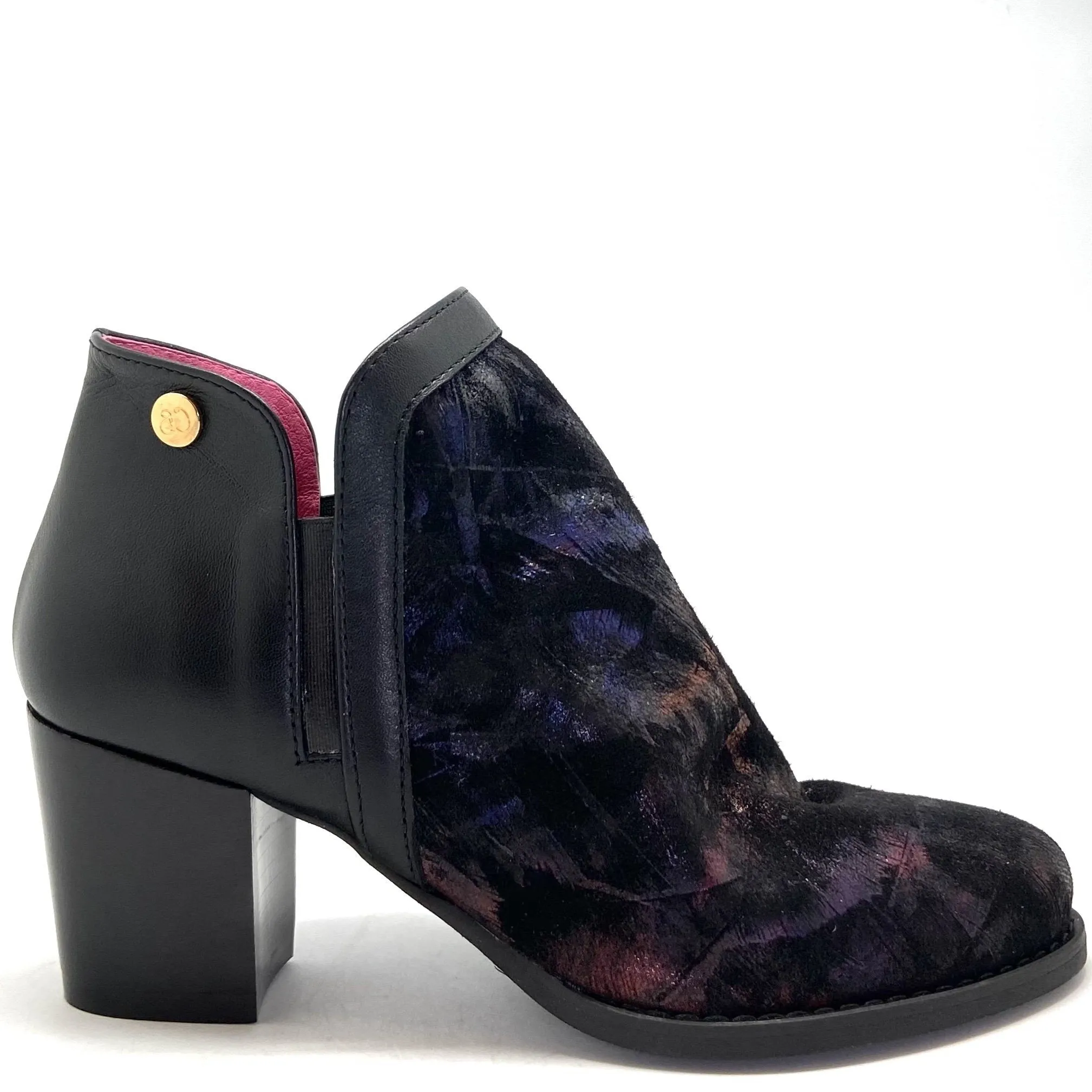 Plume - Black Multi Smoke ankle boot