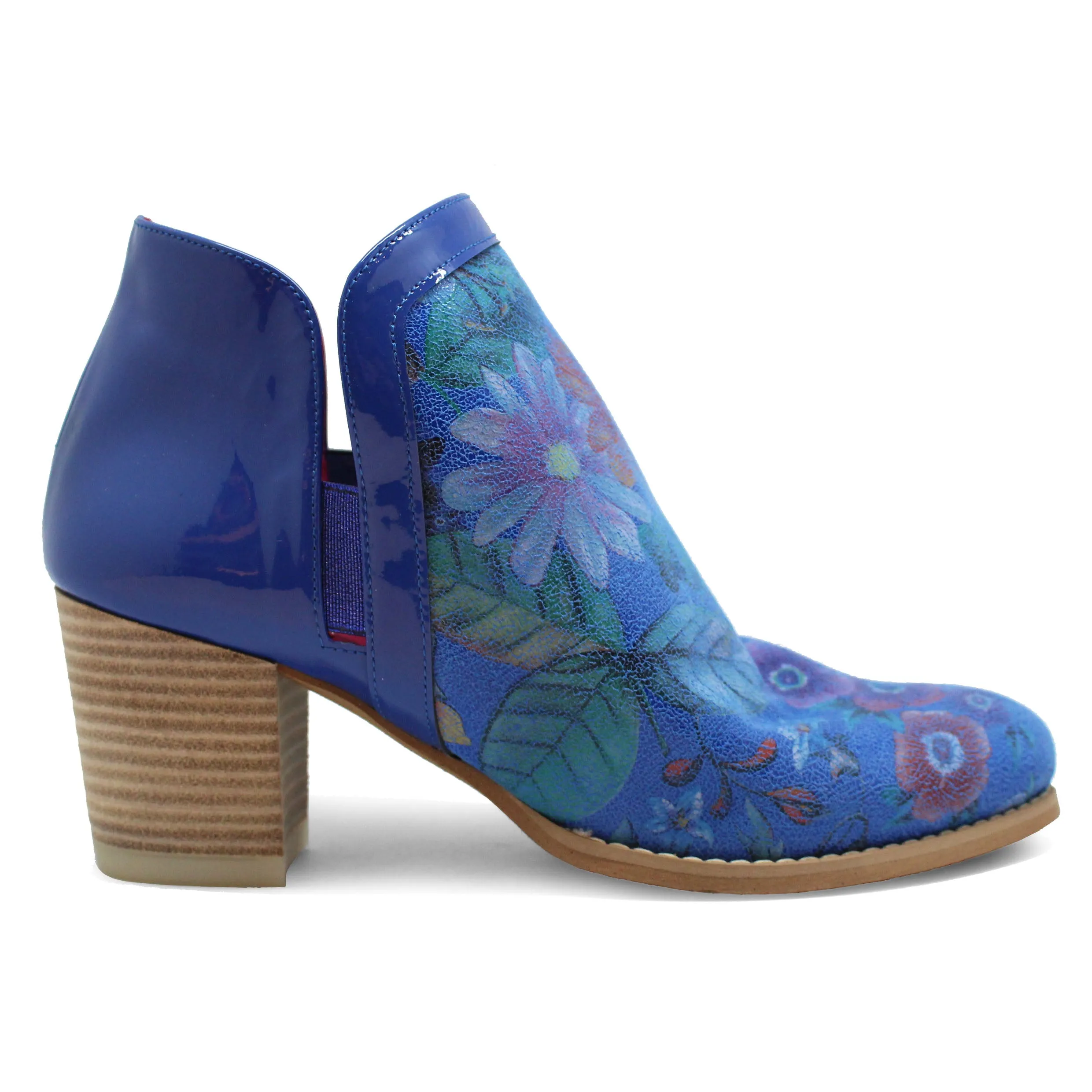 Plume - Blue Flower ankle boot- LAST PAIRS 39 AND 41!