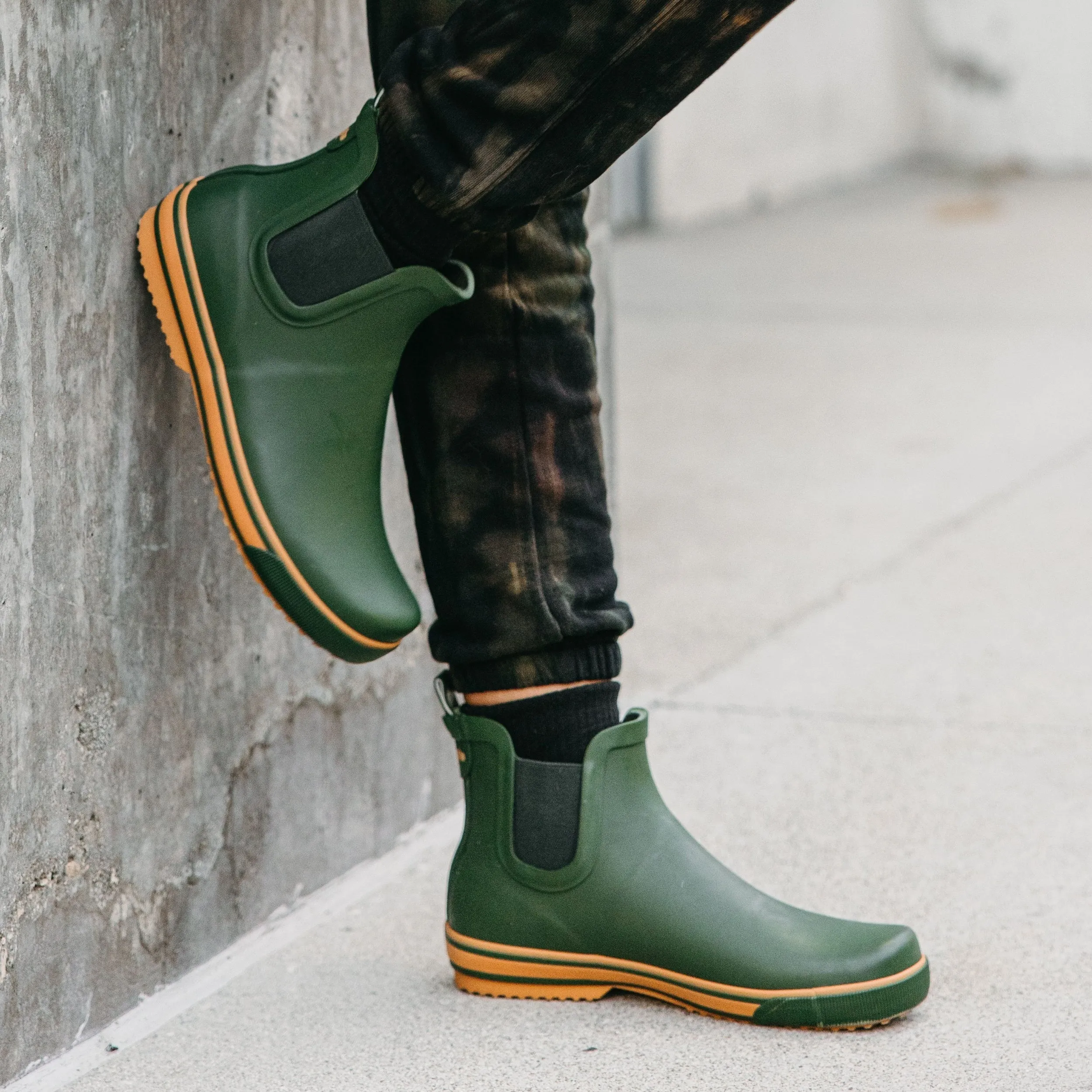 Rainbow Green Rain Bootie