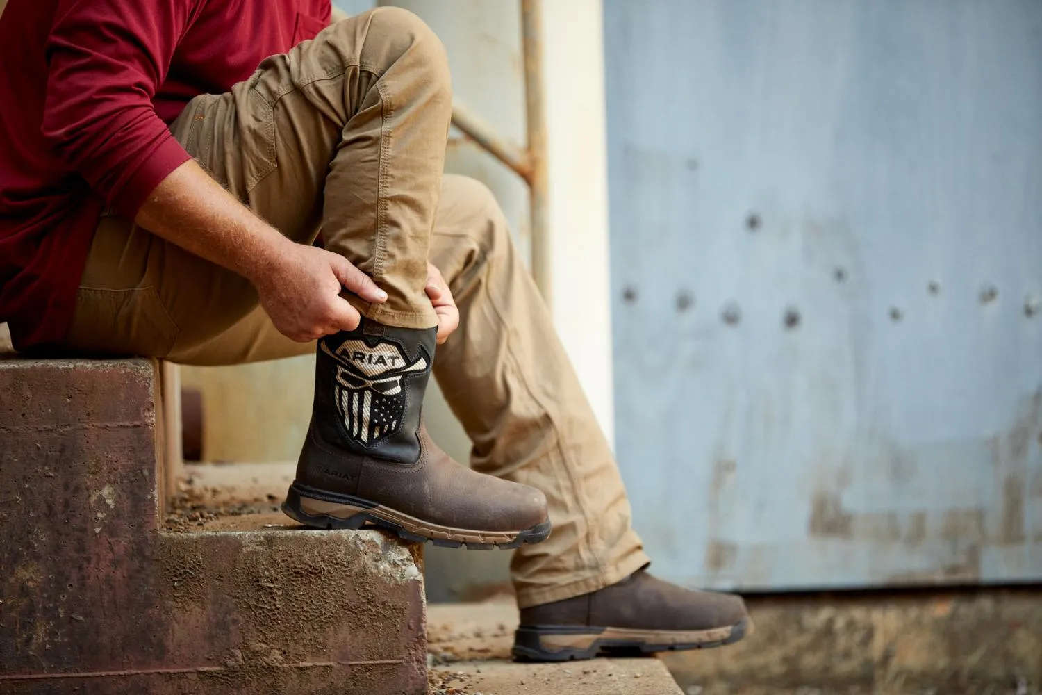 Rebar Flex Western VentTEK Incognito Composite Toe Work Boot in Iron Coffee - Durable, Comfortable, and Stylish Safety Footwear