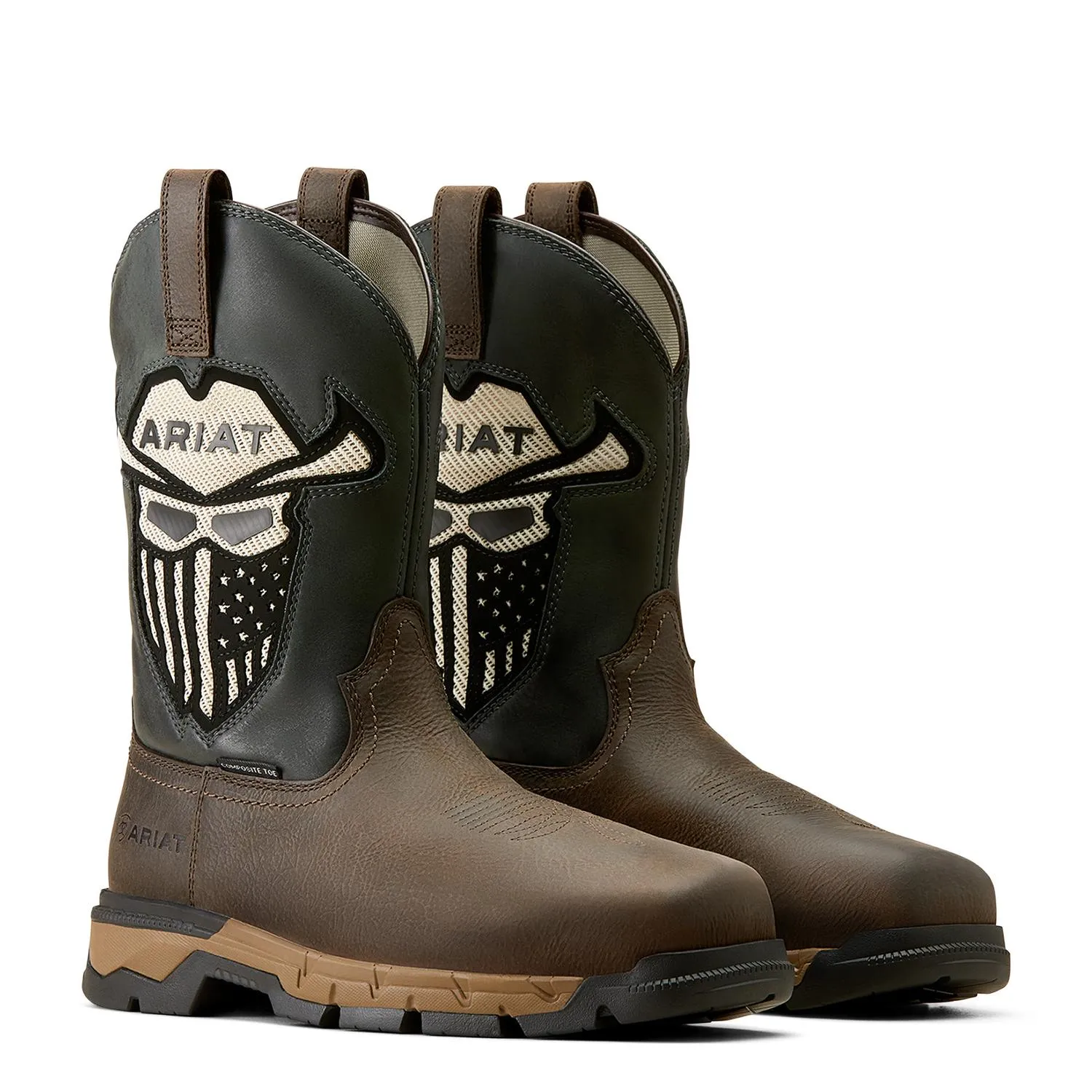 Rebar Flex Western VentTEK Incognito Composite Toe Work Boot in Iron Coffee - Durable, Comfortable, and Stylish Safety Footwear