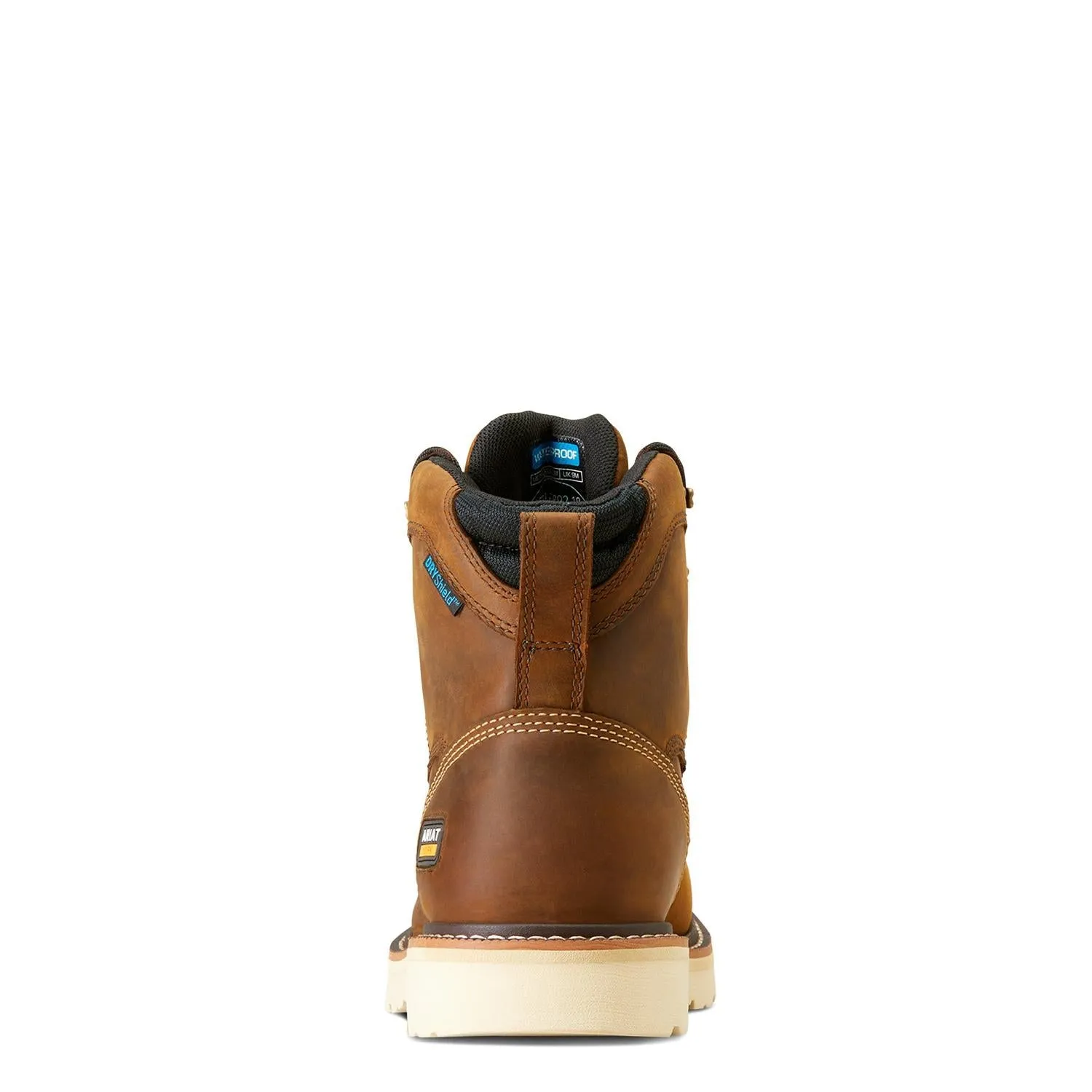 Rebar Lift 6in Waterproof Work Boot Distressed Brown