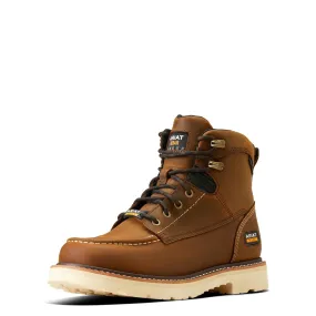 Rebar Lift 6in Waterproof Work Boot Distressed Brown