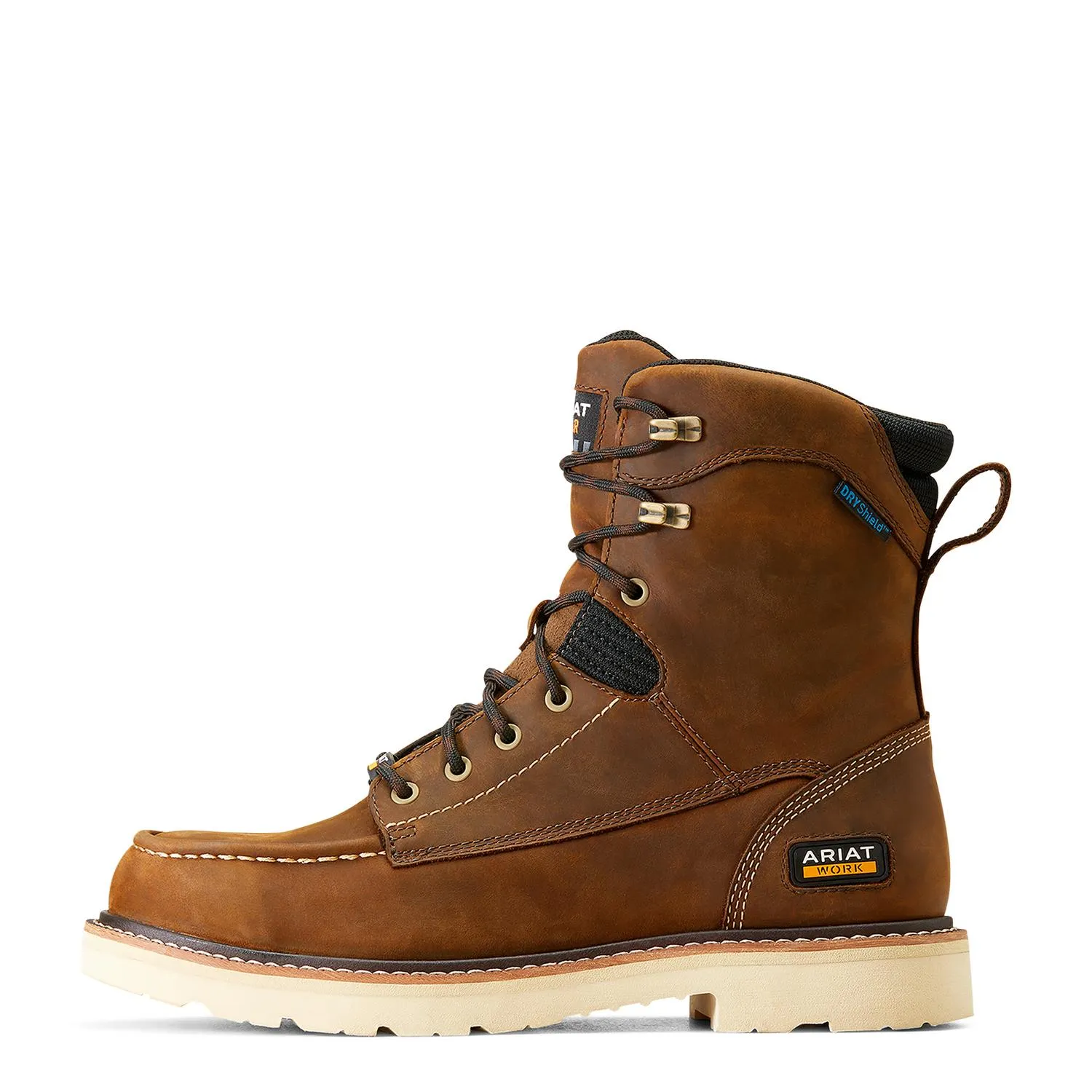 Waterproof Rebar Lift 8-Inch Distressed Brown Work Boot