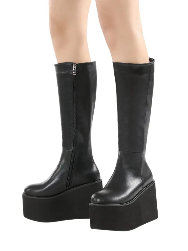 Renatas Luxury High-Quality Knee-High Platform Boots