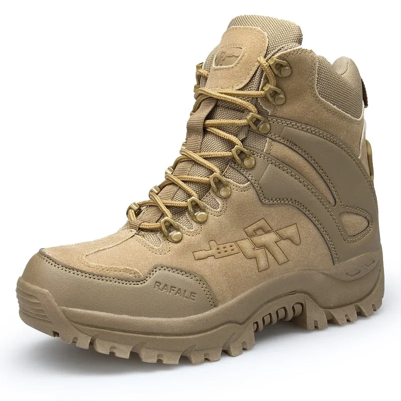 SCStar Military Boots for Hiking - Non-slip Tactical Combat Rubber Boots