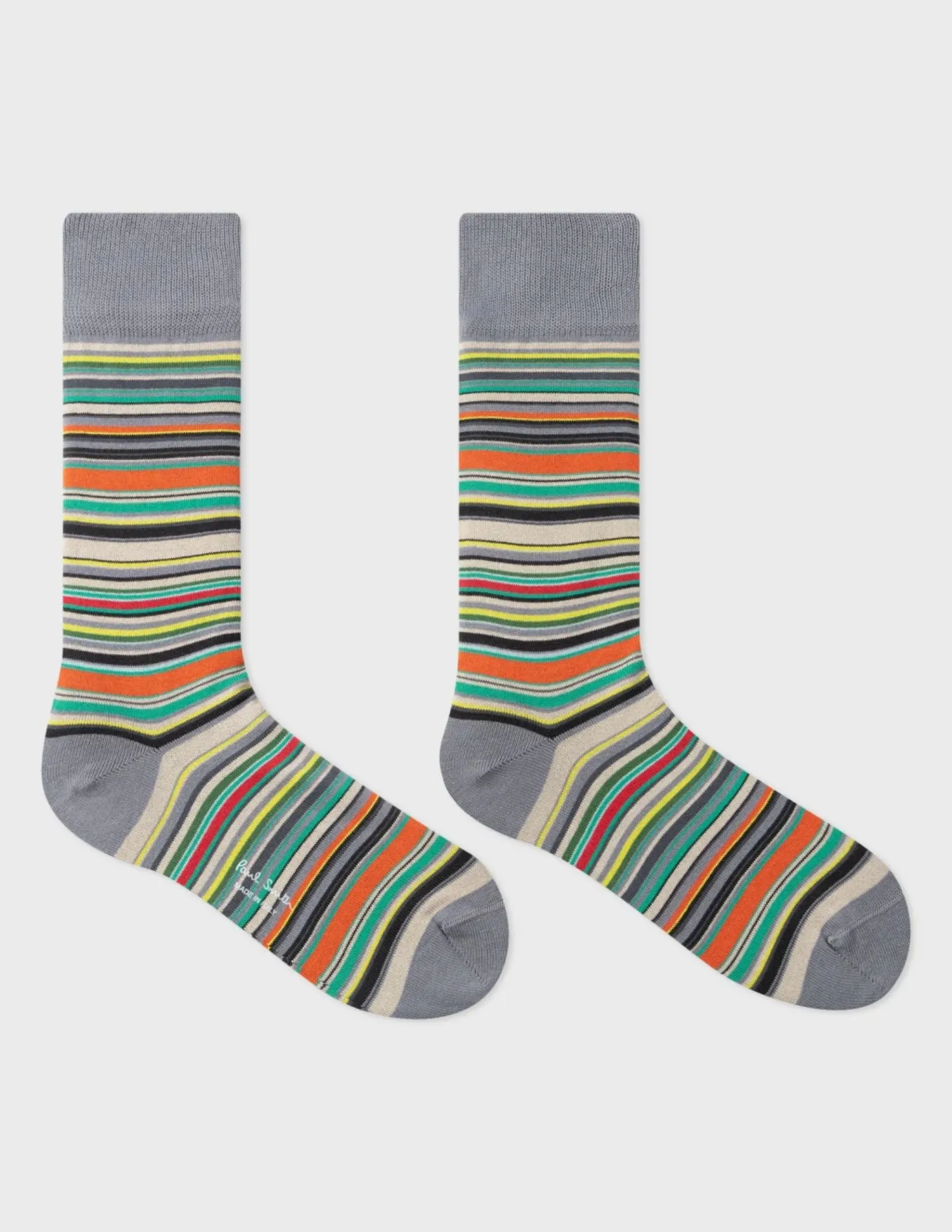 Signature Stripe Socks | Grey Mix